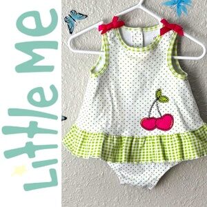🍒 Polka Dot Cherry Romper Little Me